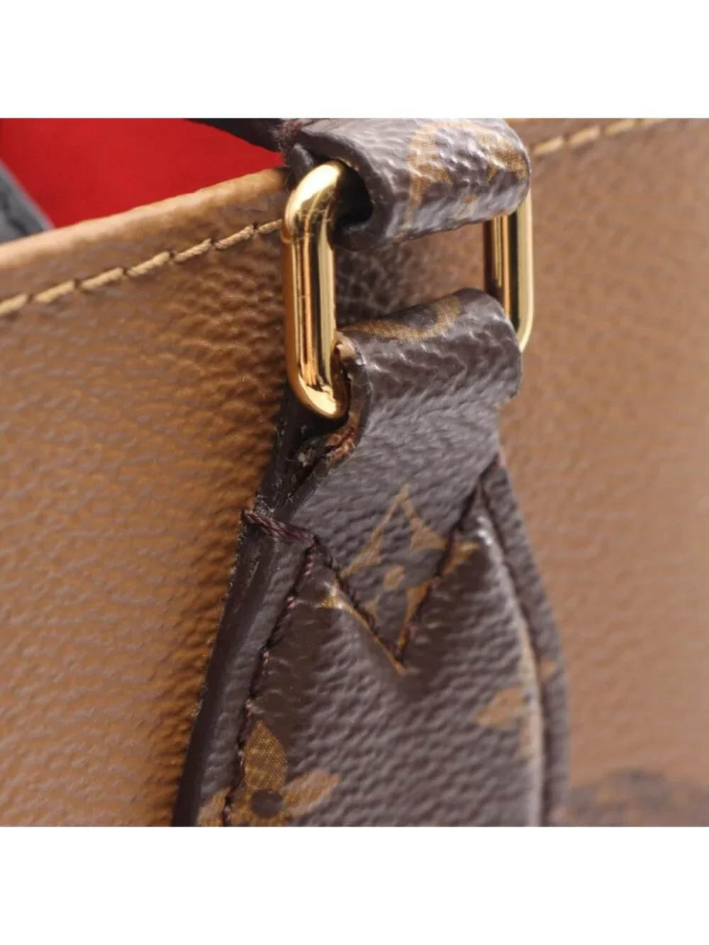 Louis Vuitton Tote Bag On The Go MM Monogram Giant Reverse Canvas Leather